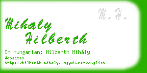 mihaly hilberth business card