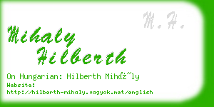 mihaly hilberth business card